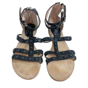 Kate Spade Black Flower Gladiator Strappy Sandals Women's Size 10